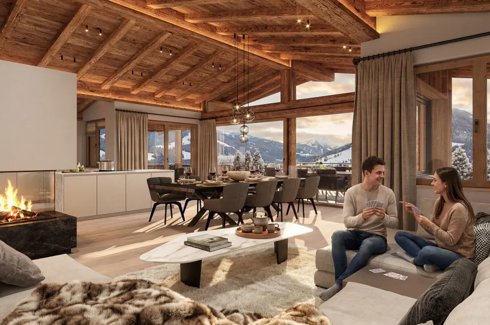 KITZIMMO-Luxuswohnungen in Top-Sonnen-Ruhelage kaufen - Immobilien Kirchberg.