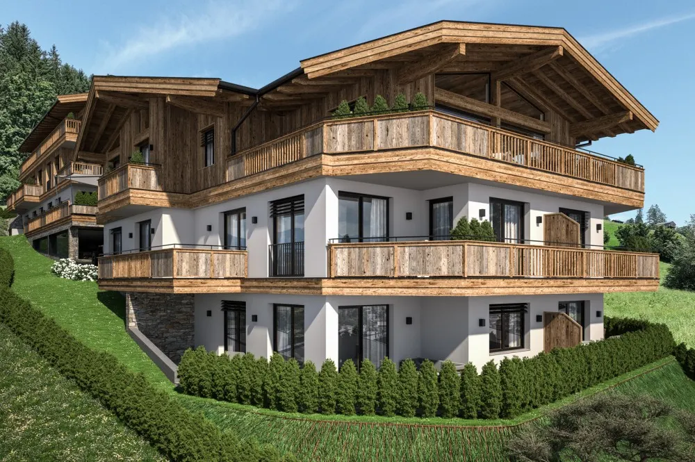 KITZIMMO-Luxuswohnungen in Top-Sonnen-Ruhelage kaufen - Immobilien Kirchberg.