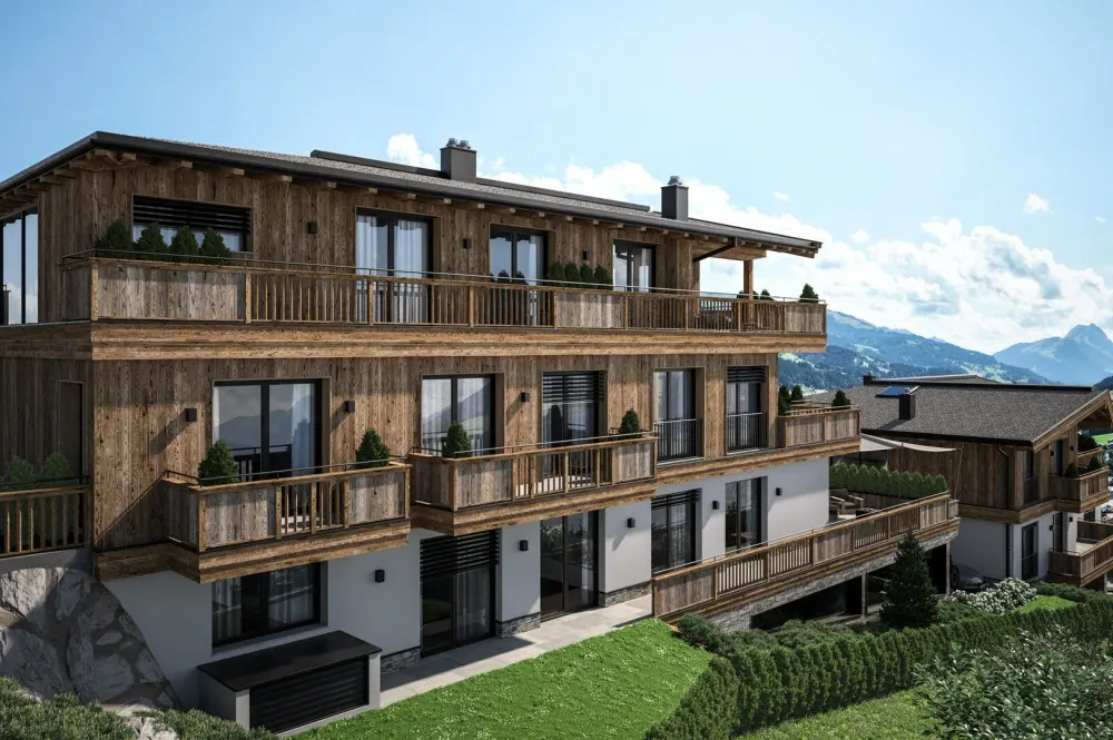 KITZIMMO-Luxuswohnungen in Top-Sonnen-Ruhelage kaufen - Immobilien Kirchberg.