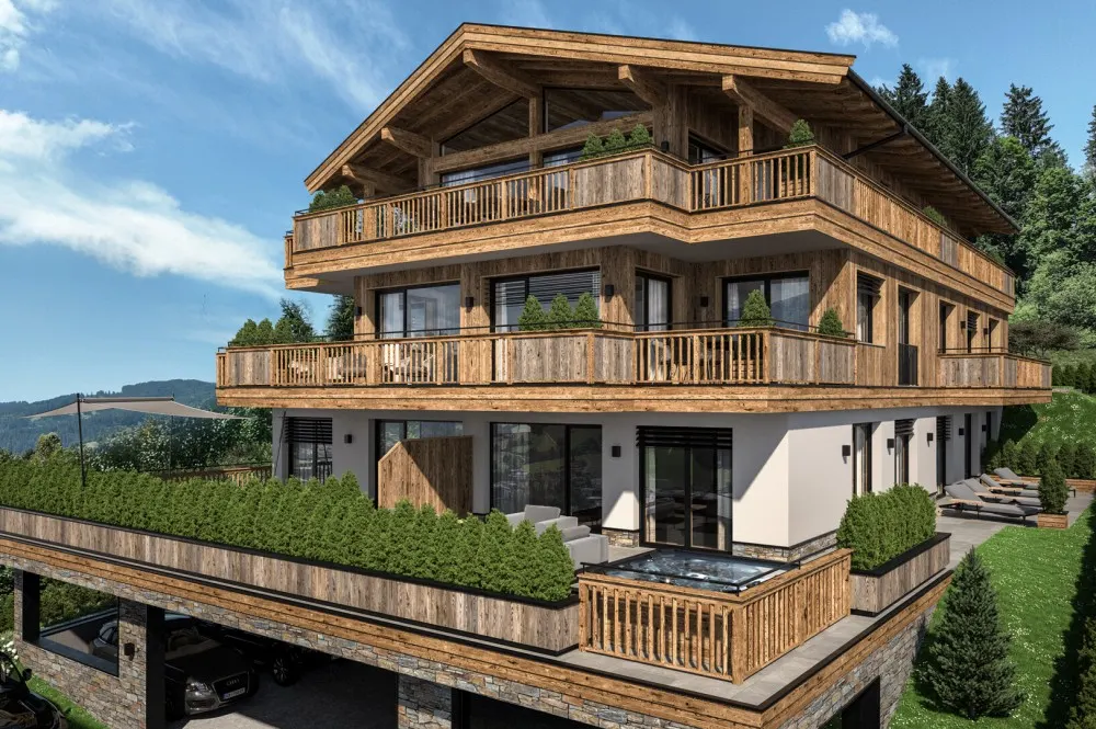 KITZIMMO-Luxuswohnungen in Top-Sonnen-Ruhelage kaufen - Immobilien Kirchberg.