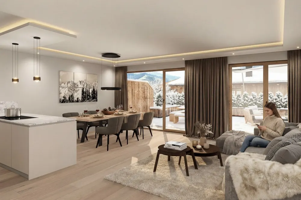 KITZIMMO-Luxuswohnungen in Top-Sonnen-Ruhelage kaufen - Immobilien Kirchberg.