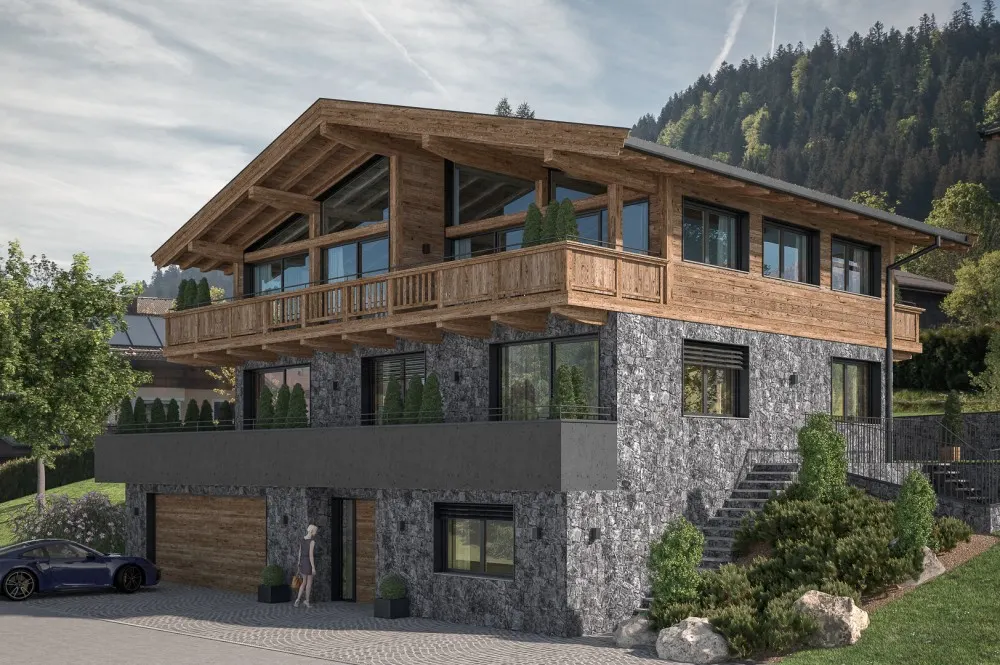 KITZIMMO-Neubau-Luxusvilla mit Kaiserblick in Toplage kaufen - Immobilien Going.