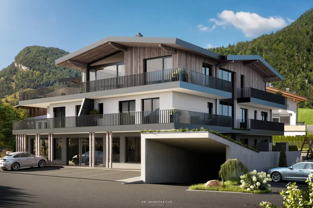 KITZIMMO-Luxus Terrassenwohnung in exklusivem Neubau - Immobilien Kirchdorf kaufen.