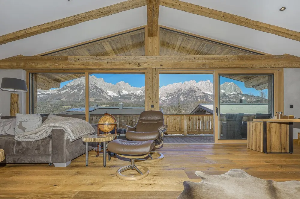 KITZIMMO-Luxuschalet mit Kaiserblick in unmittelbar am Skilift kaufen - Immobilien Going.-3