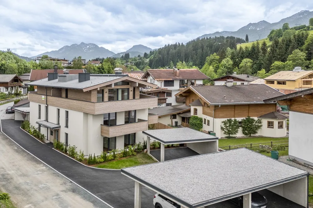 KITZIMMO-Neubau-Gartenwohnung kaufen - Immobilien Fieberbrunn Tirol.