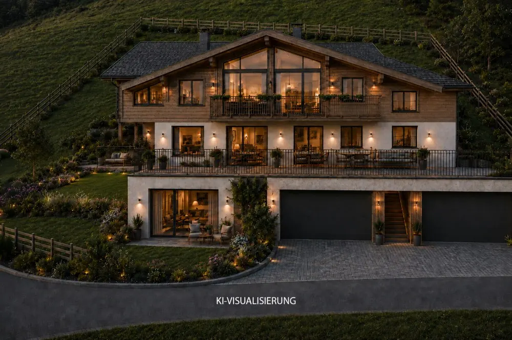 KITZIMMO-Landhaus mit Weitblick in sonniger Ruhelage - Immobilien Kirchberg kaufen.
