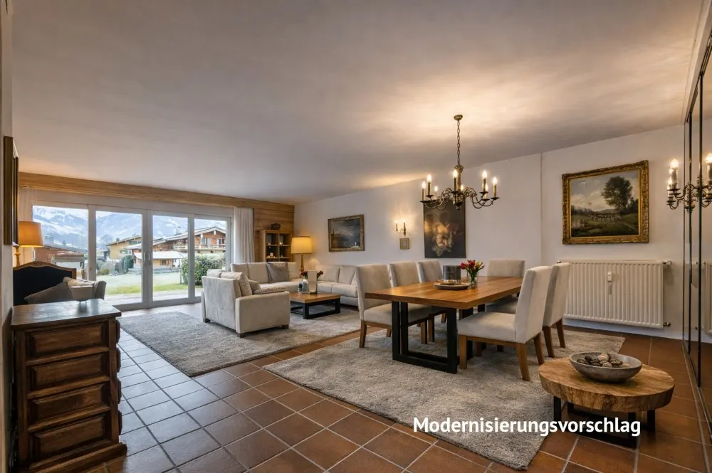 KITZIMMO-Domizil mit Potenzial in zentrumsnaher Ruhelage - Ski Out - Immobilien Kitzbühel.