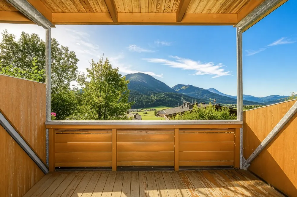 KITZIMMO-Wohnung in Ruhelage am Sonnberg mit schönem Ausblick - Immobilien Kirchberg.