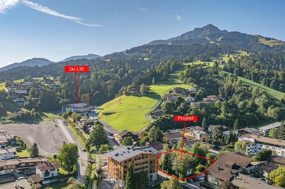 KITZIMMO-Baugrund in zentraler Toplage mit Apparthotel Projektierung - Immobilien St. Johann.