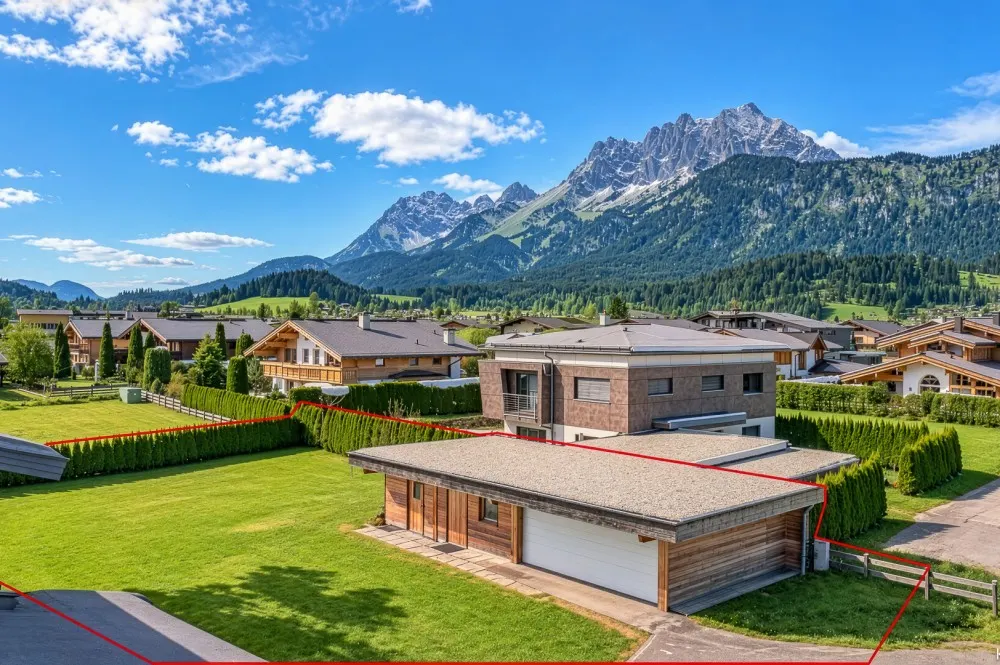 KITZIMMO-Grundstück mit Baugenehmigung für eine Luxusvilla - Immobilien St. Johann.-9