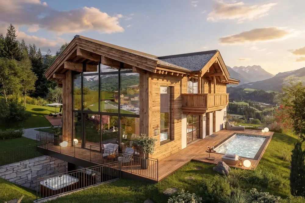 KITZIMMO-Luxus-Neubauchalet mit touristischer Widmung - Immobilien Going.