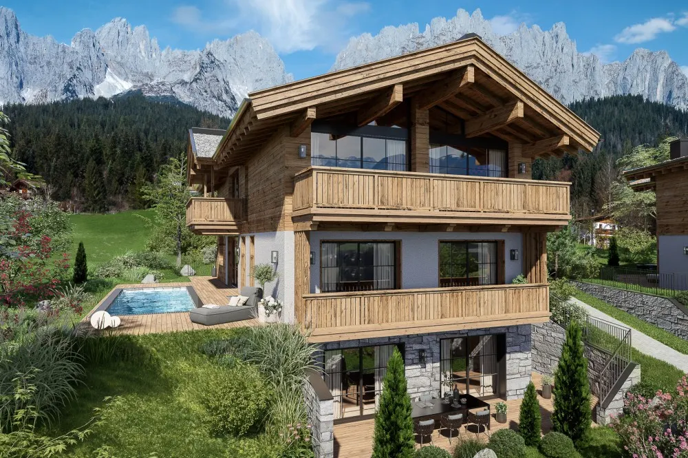 KITZIMMO-Luxus-Neubauchalet mit touristischer Widmung - Immobilien Going.