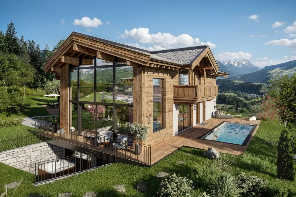 KITZIMMO-Luxus-Neubauchalet mit touristischer Widmung - Immobilien Going.