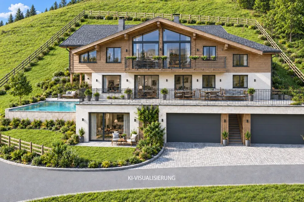 KITZIMMO-Landhaus mit Weitblick in sonniger Ruhelage - Immobilien Kirchberg kaufen.