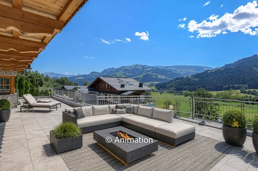 KITZIMMO-Landhaus mit Weitblick in sonniger Ruhelage - Immobilien Kirchberg kaufen.