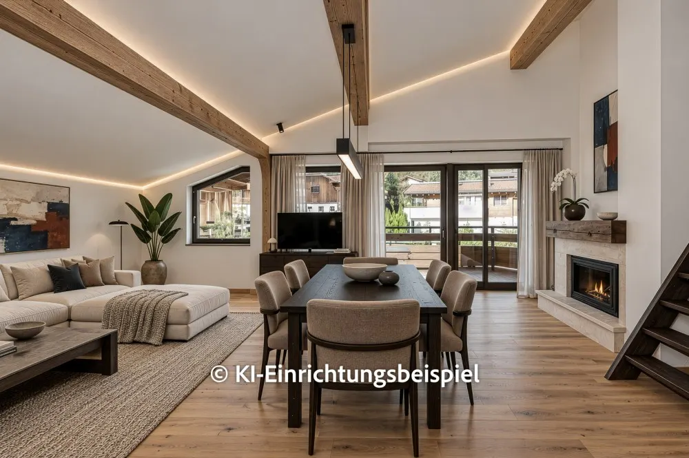 KITZIMMO-Dachgeschosswohnung mit schönem Ausblick kaufen - Immobilien Jochberg.