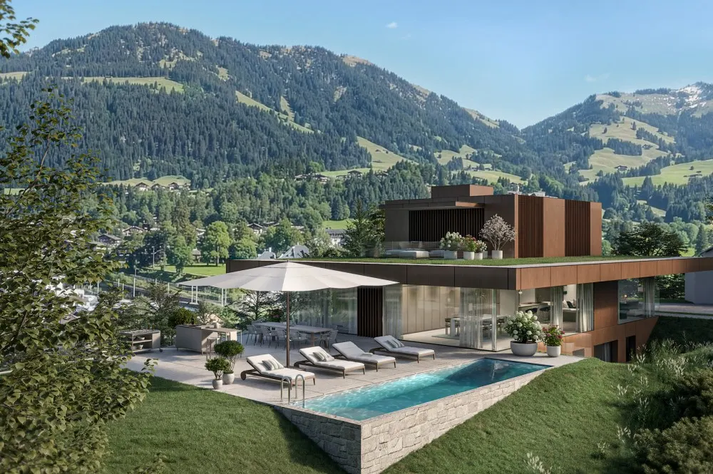 KITZIMMO-Residenz Ludwig - Luxusvilla in einzigartiger Aussichtslage - Immobilien Kitzbühel.