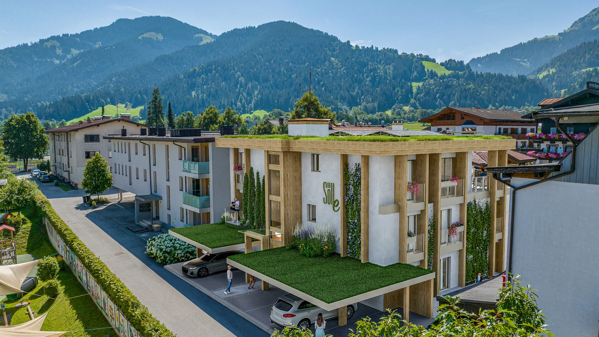 KITZIMMO-Grundstück mit Baugenehmigung für 5 Wohnungen - Immobilien Söll.