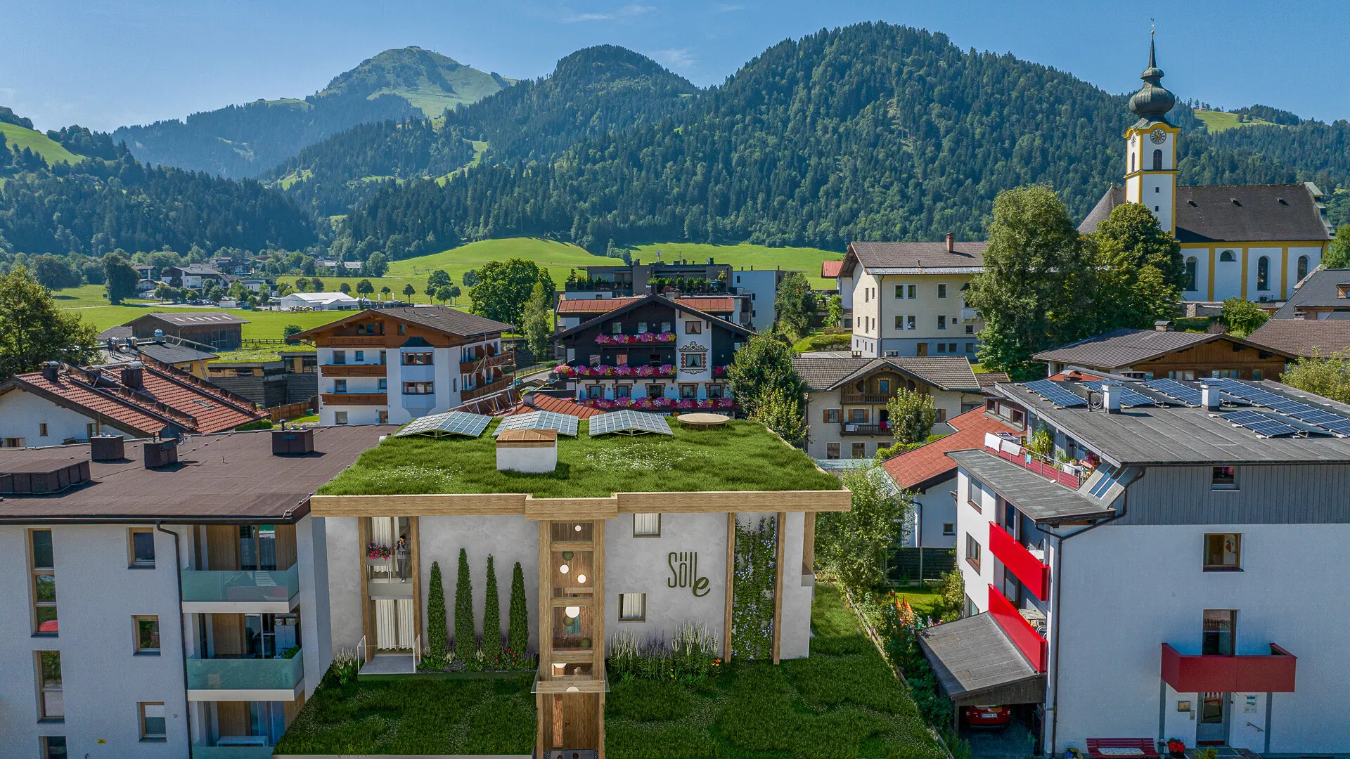 KITZIMMO-Grundstück mit Baugenehmigung für 5 Wohnungen - Immobilien Söll.