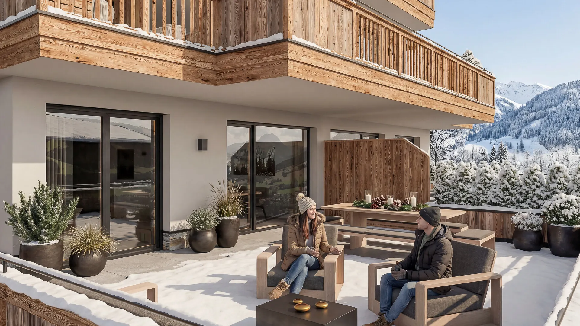 KITZIMMO-Luxuswohnungen in Top-Sonnen-Ruhelage kaufen - Immobilien Kirchberg.