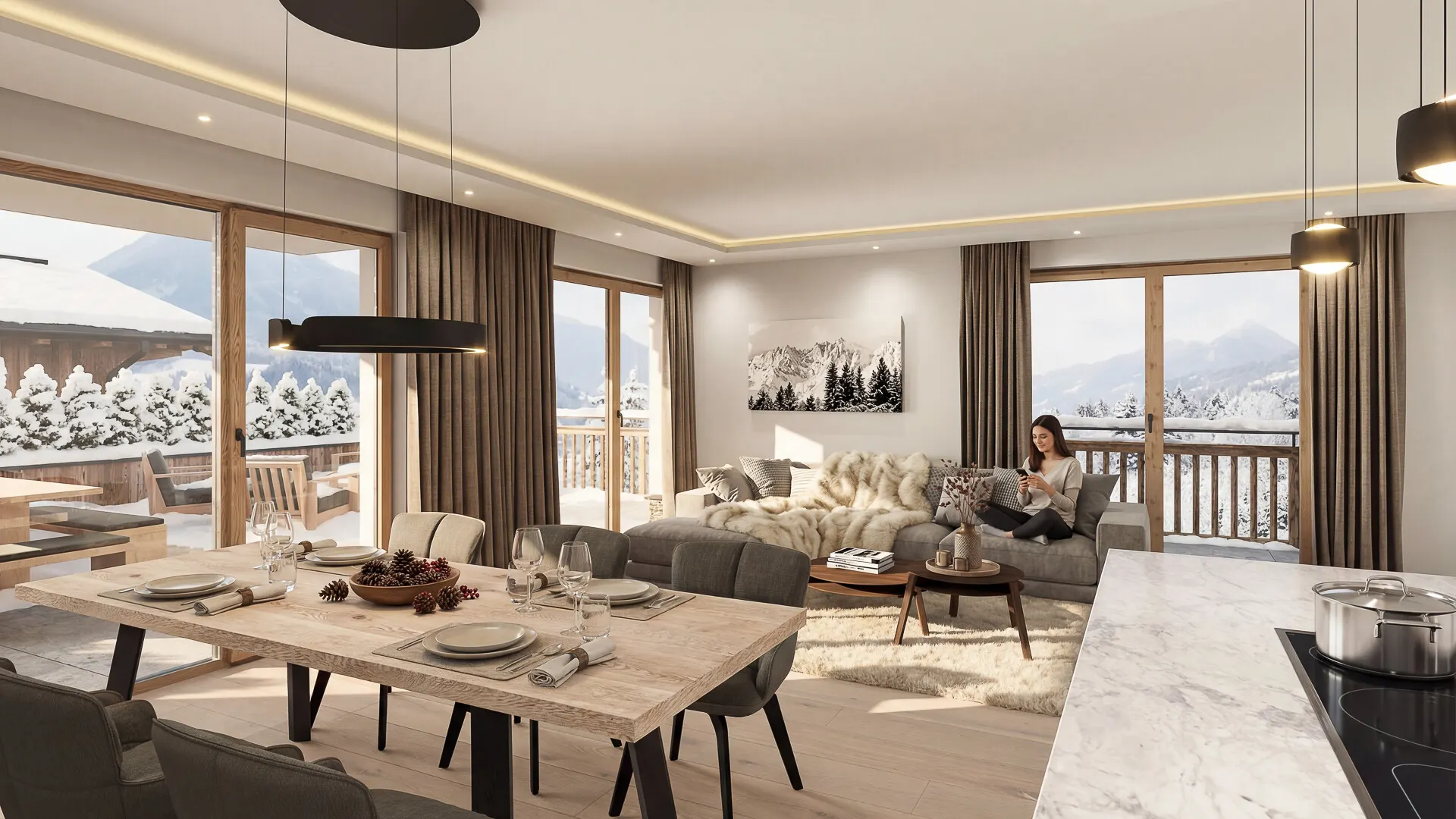 KITZIMMO-Luxuswohnungen in Top-Sonnen-Ruhelage kaufen - Immobilien Kirchberg.