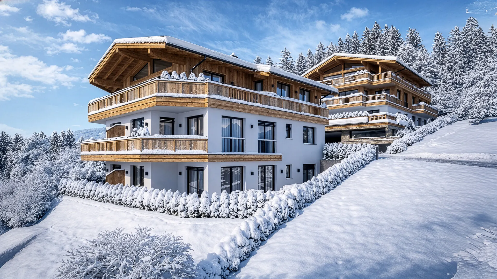 KITZIMMO-Luxuswohnungen in Top-Sonnen-Ruhelage kaufen - Immobilien Kirchberg.