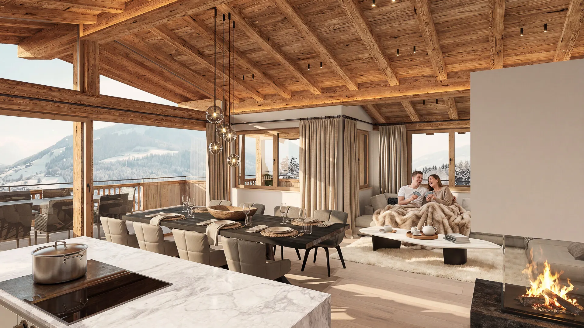 KITZIMMO-Luxuswohnungen in Top-Sonnen-Ruhelage kaufen - Immobilien Kirchberg.