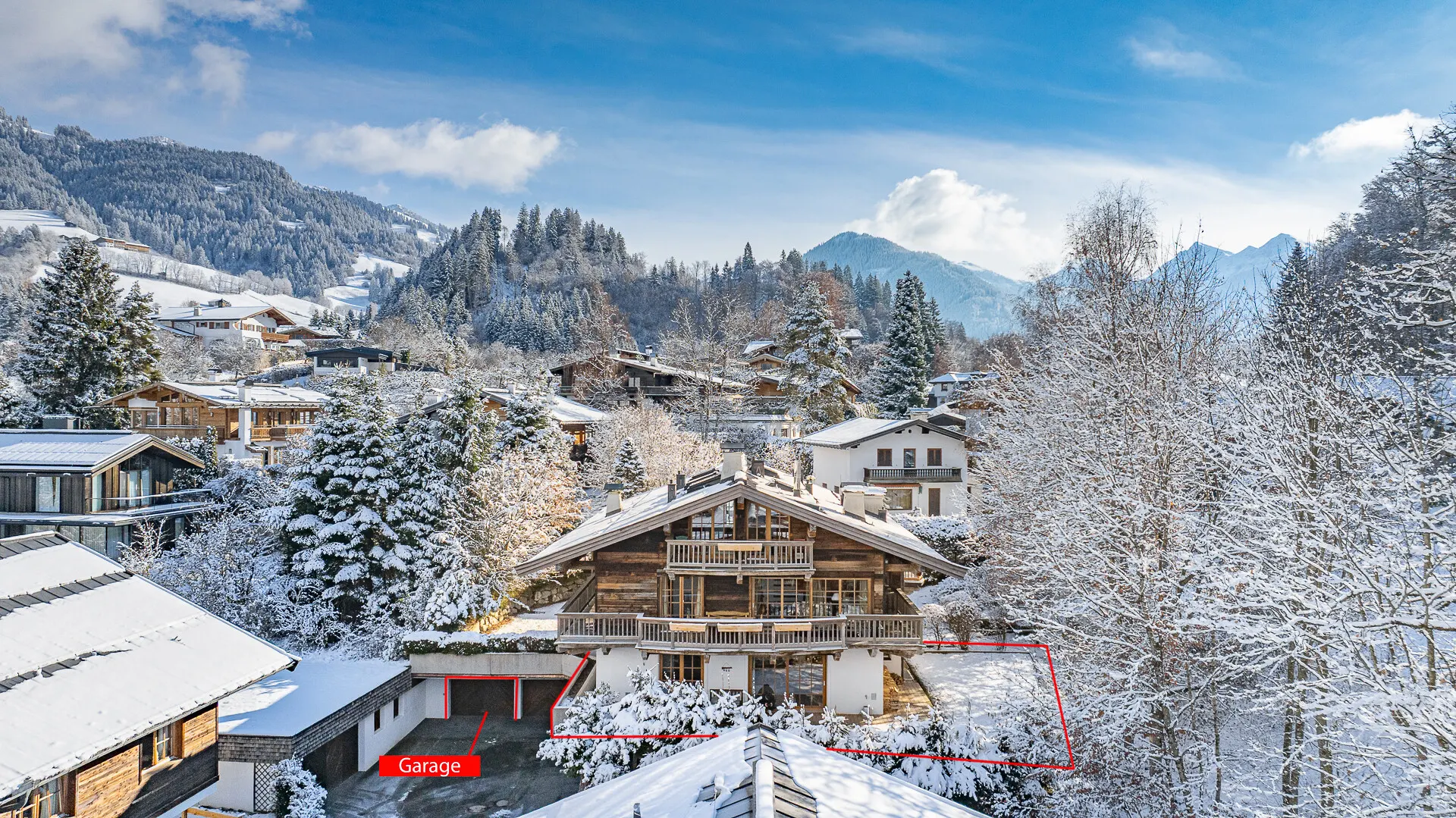 KITZIMMO-Exklusive Gartenwohnung in Top-Ruhelage auf der Bichlalm - Immobilien Kitzbühel.