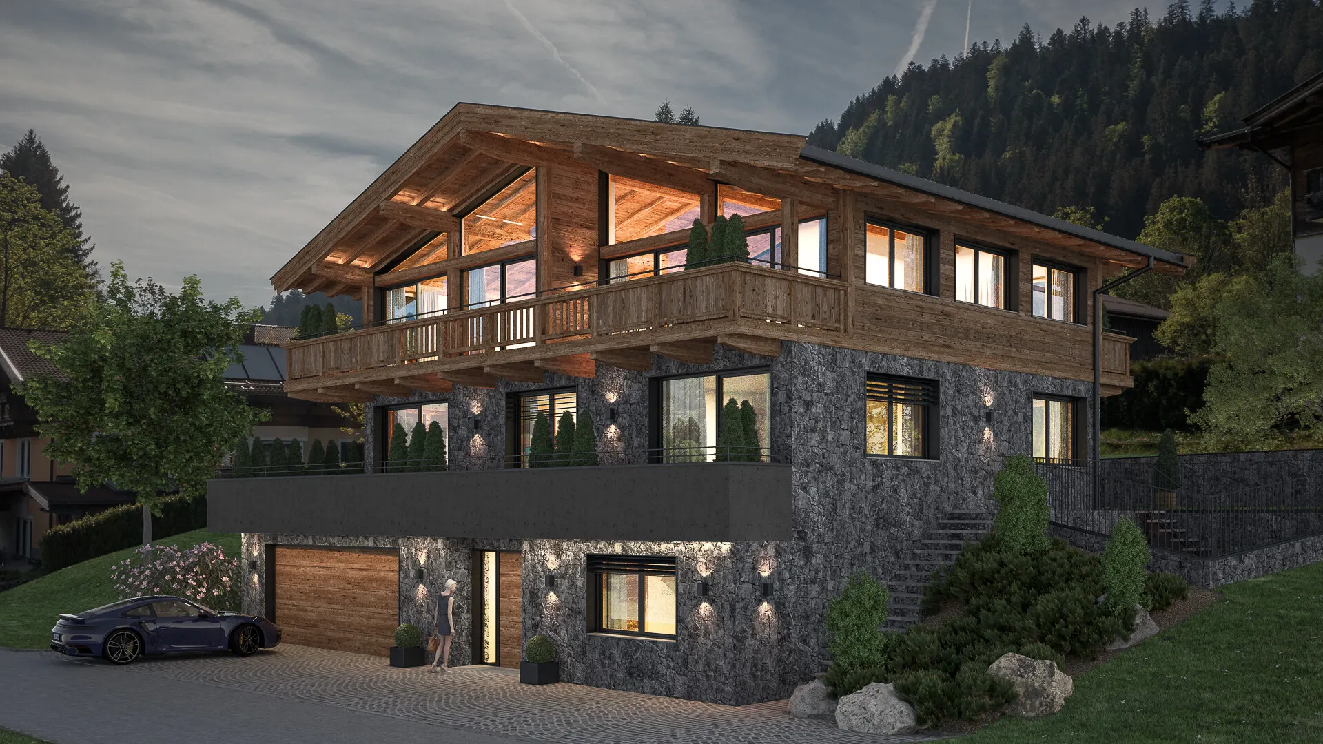 KITZIMMO-Neubau-Luxusvilla mit Kaiserblick in Toplage kaufen - Immobilien Going.