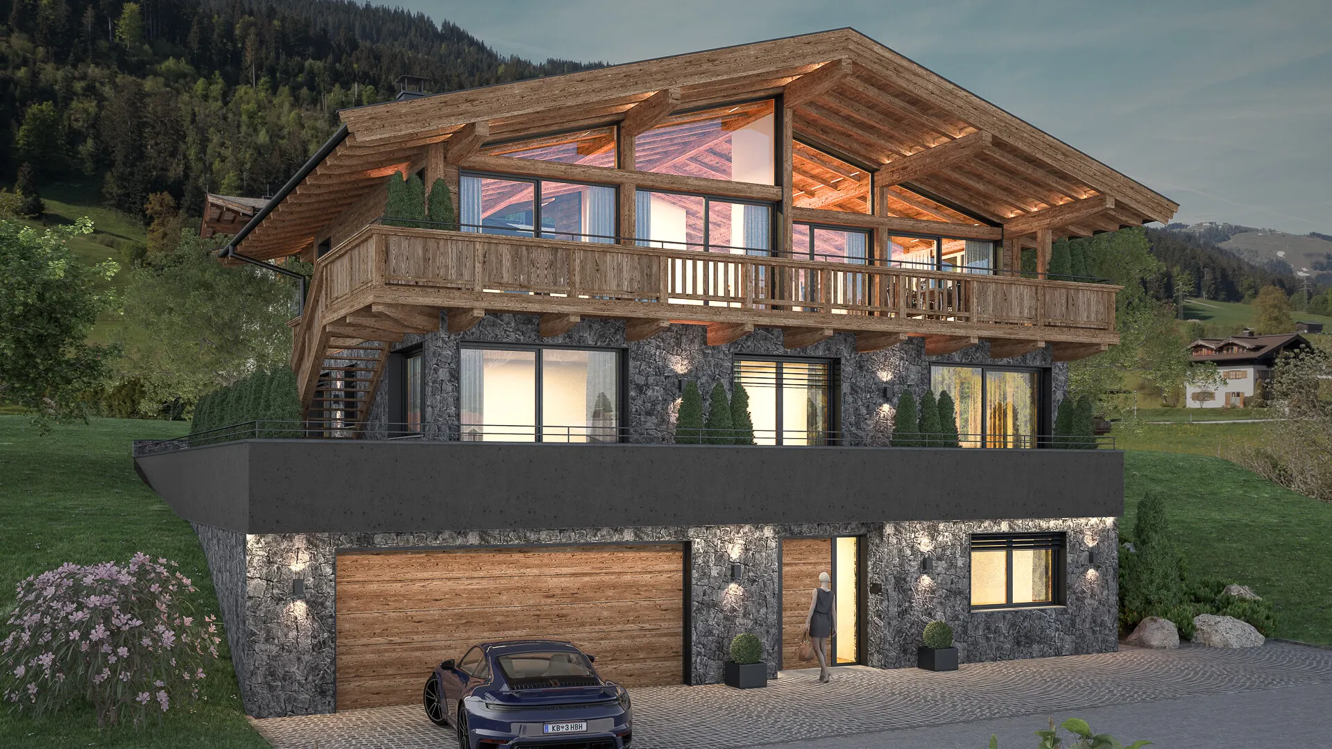 KITZIMMO-Neubau-Luxusvilla mit Kaiserblick in Toplage kaufen - Immobilien Going.