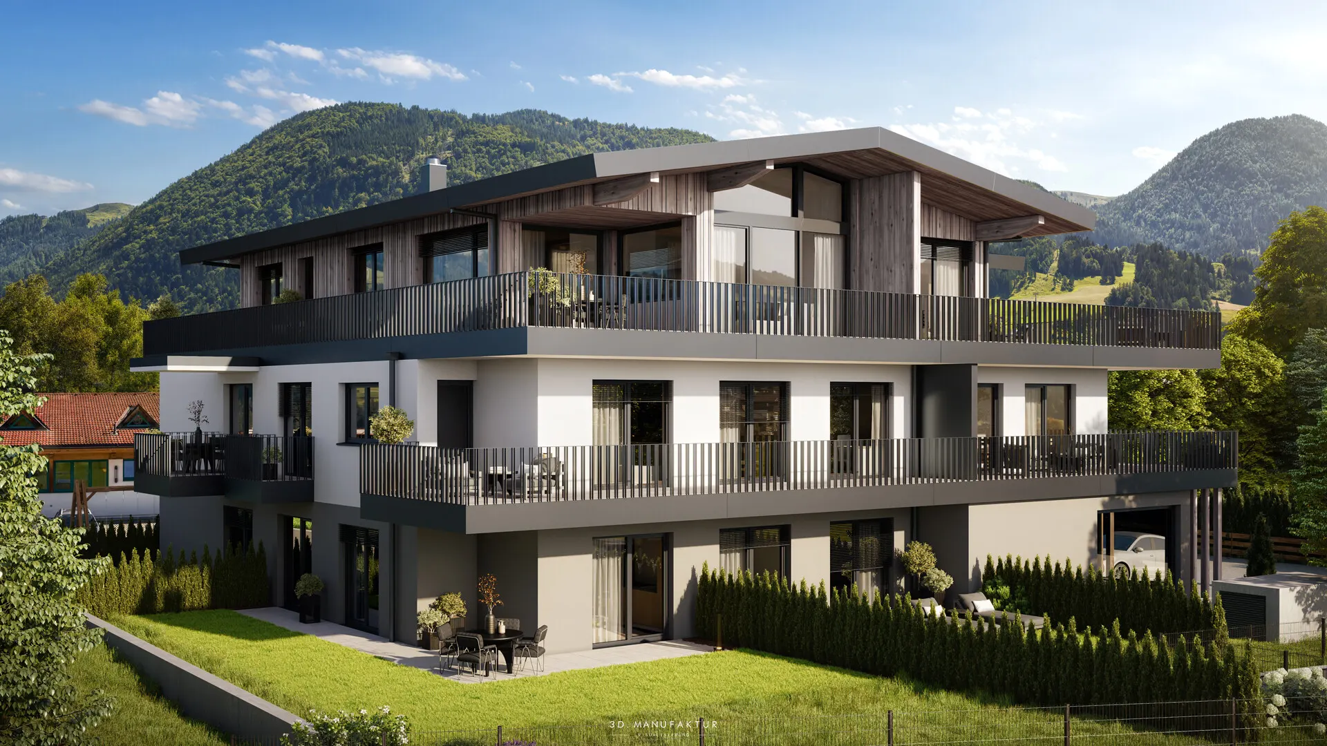 KITZIMMO-Luxus Terrassenwohnung in exklusivem Neubau - Immobilien Kirchdorf.