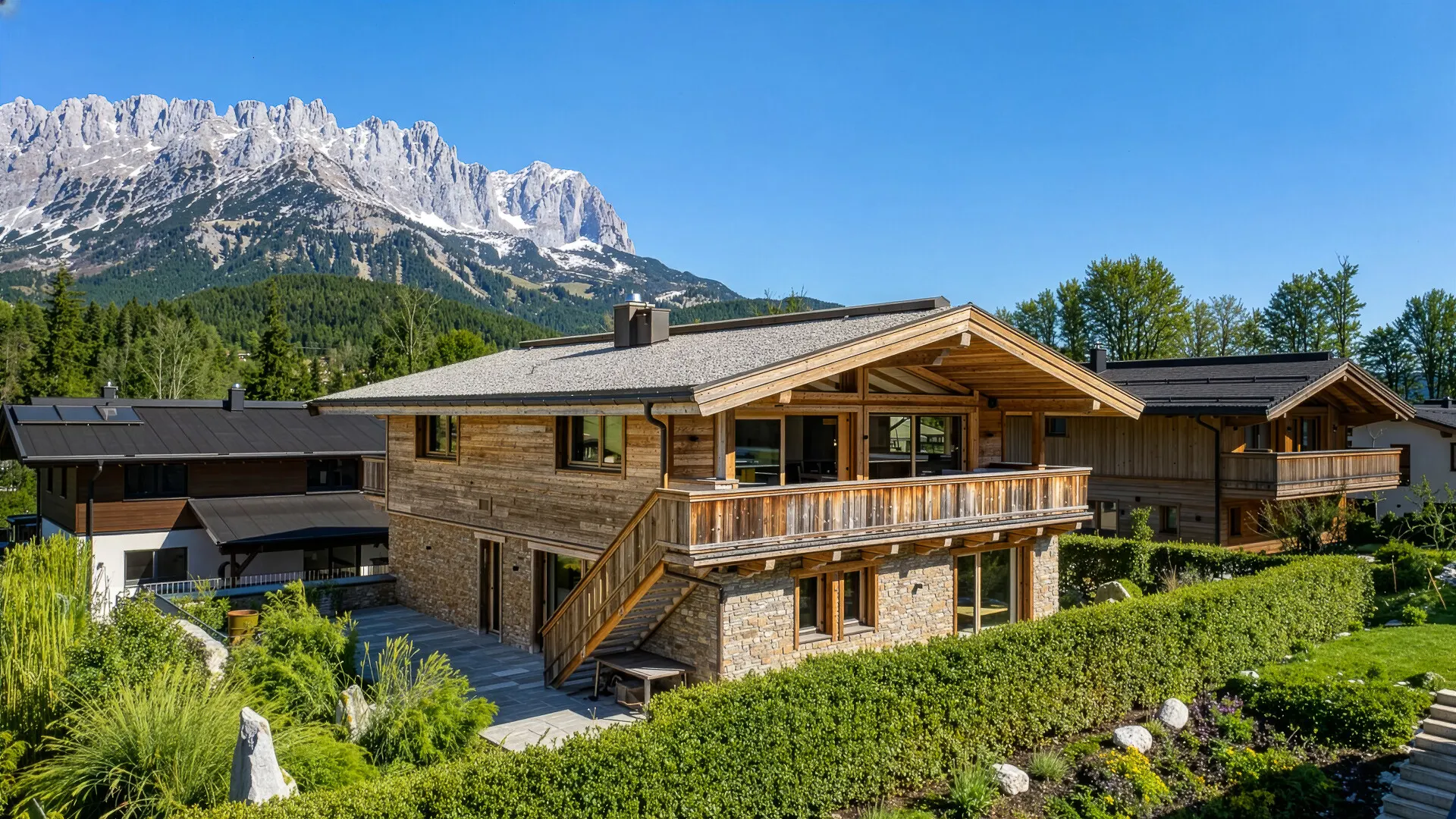 KITZIMMO-Luxuschalet mit Kaiserblick in unmittelbar am Skilift kaufen - Immobilien Going.
