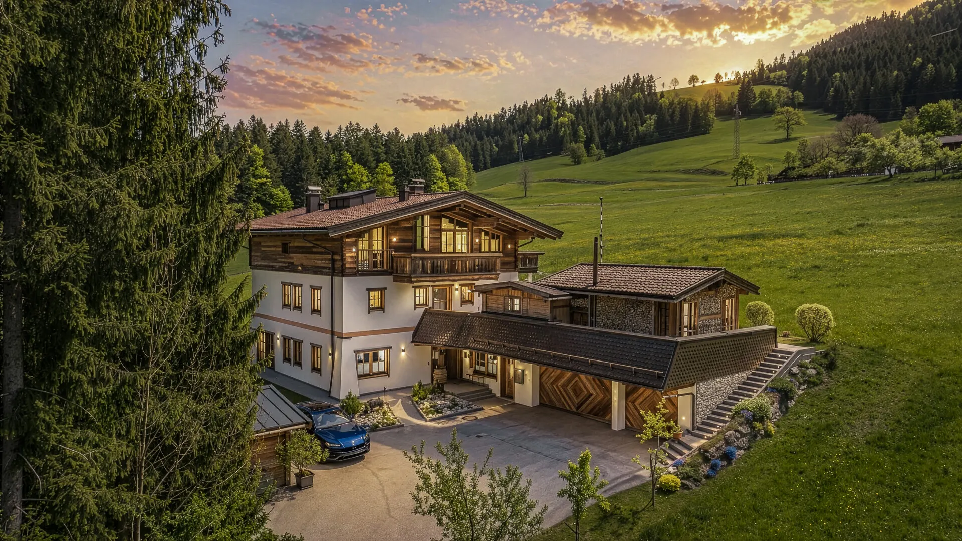 KITZIMMO-Luxusvilla mit Kaiserblick in Alleinlage kaufen - Immobilien Scheffau.