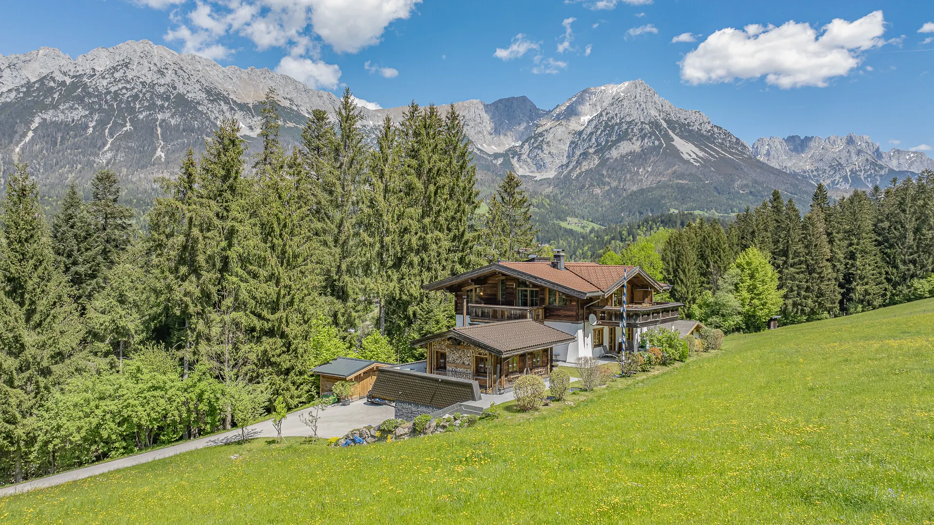 KITZIMMO-Luxusvilla mit Kaiserblick in Alleinlage kaufen - Immobilien Scheffau.-5