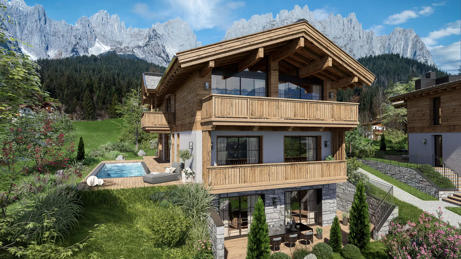 KITZIMMO-Luxus-Neubauchalet mit touristischer Widmung - Immobilien Going.