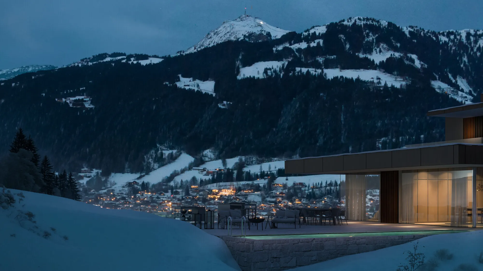 KITZIMMO-Residenz Ludwig - Luxusvilla in einzigartiger Aussichtslage - Immobilien Kitzbühel.