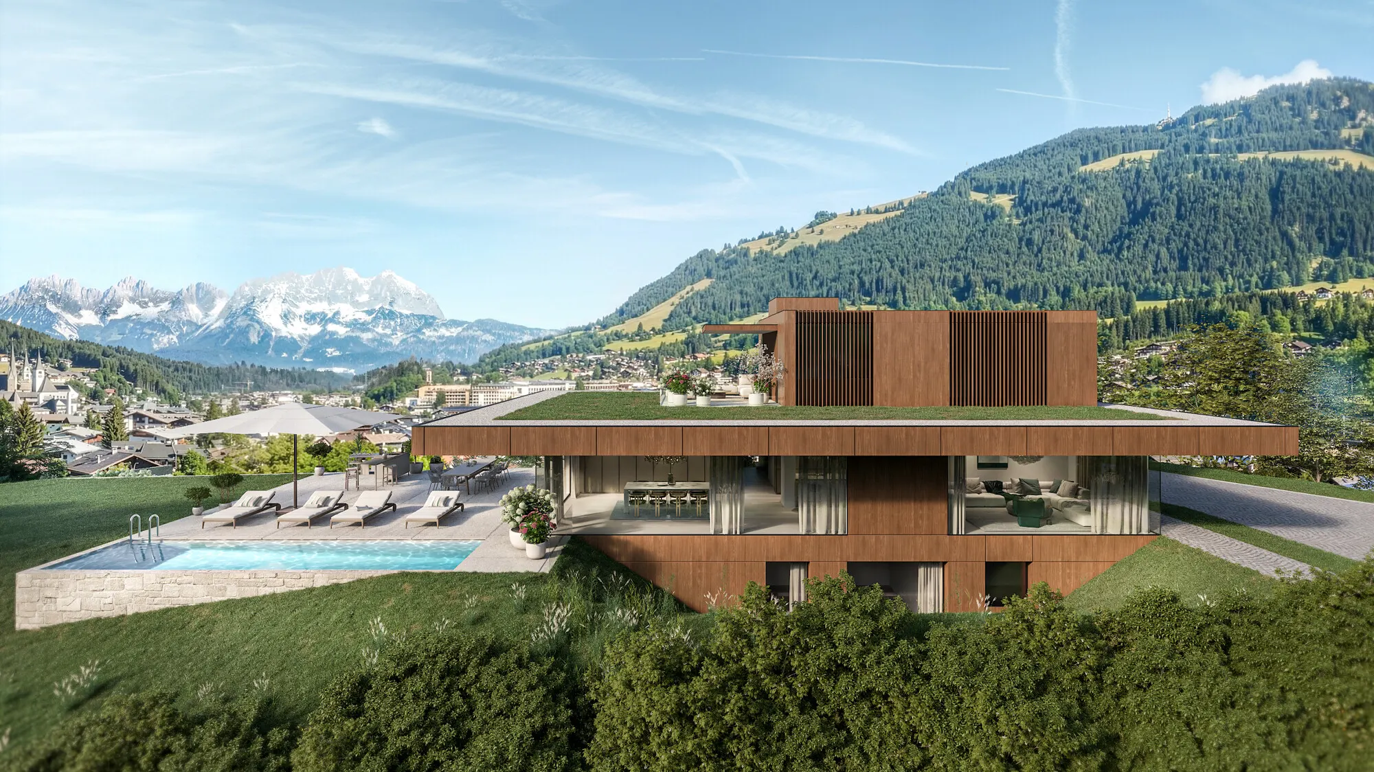 KITZIMMO-Residenz Ludwig - Luxusvilla in einzigartiger Aussichtslage - Immobilien Kitzbühel.