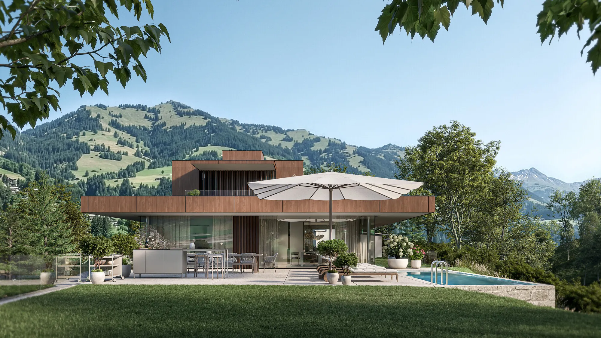 KITZIMMO-Residenz Ludwig - Luxusvilla in einzigartiger Aussichtslage - Immobilien Kitzbühel.