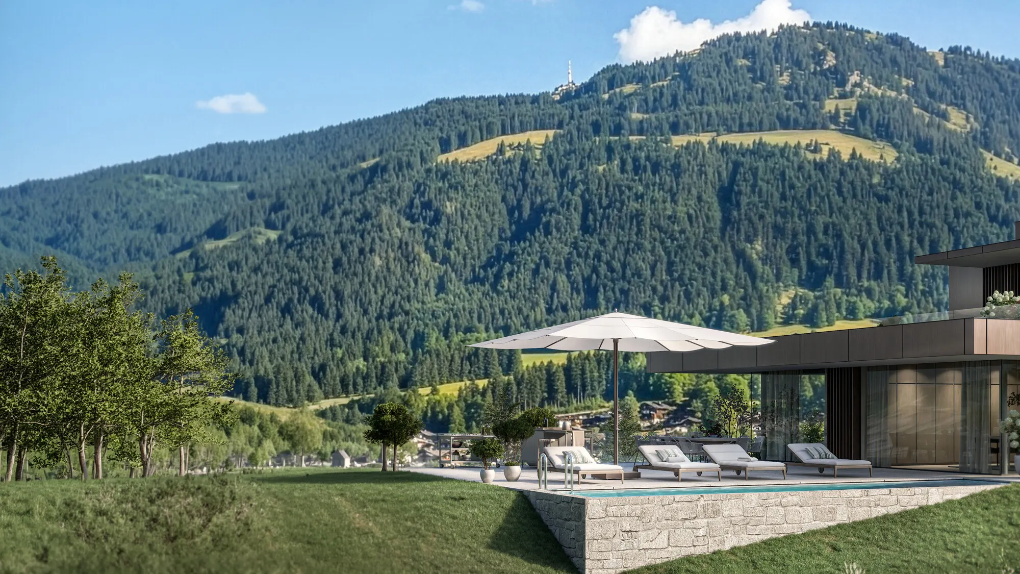 KITZIMMO-Residenz Ludwig - Luxusvilla in einzigartiger Aussichtslage - Immobilien Kitzbühel.